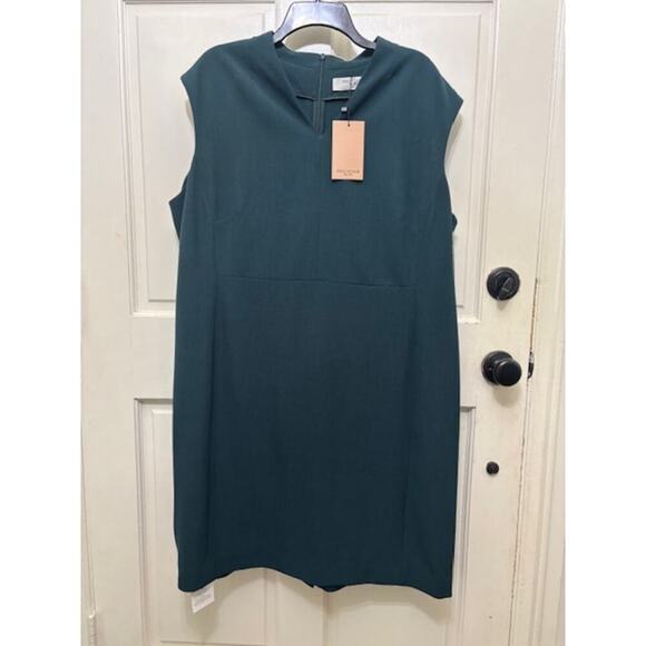 M.M. Lafleur Aditi 2.0 Dress Rainforest Green Plus Size 3XL V-Neck WonderTex NWT - Picture 9 of 9